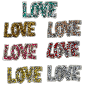 Love Word Rhinestone Patch