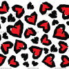 Leopard Hearts Red UV DTF Transfer