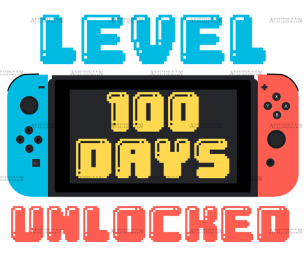 Level 100 Days Unlocked Colors DTF Transfer