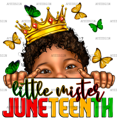 Little Mister Juneteenth Afro Boy DTF Transfer