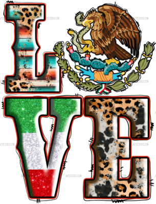 Love Mexico Dtf Transfer