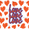 Love Orange-2 UV DTF Transfer