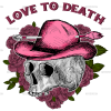 Love To Death Skull DTF Transfer