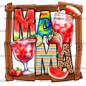 Mama Frame Watermelon DTF Transfer