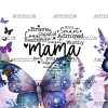 Mama Purple Butterflies UV DTF Transfer