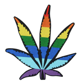 Marijuana Rainbow Patch (Large/Embroidery)
