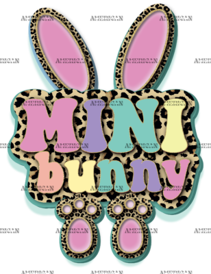 Mini Bunny Pink DTF Transfer