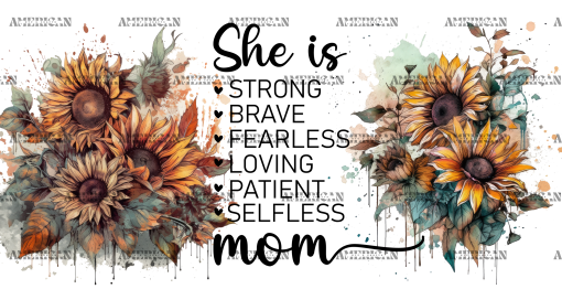 Mom Sunflowers UV DTF Transfer