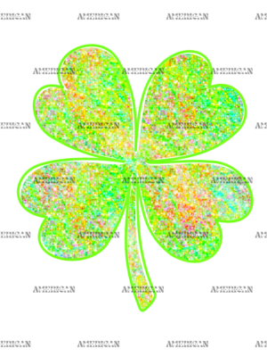 Neon Green Shamrock DTF Transfer