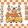 Orange Checkered Spooky Vibes UV DTF Transfer