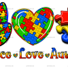 Peace Love Autism DTF Transfer