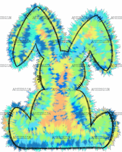Rabbit Green Splash DTF Transfer