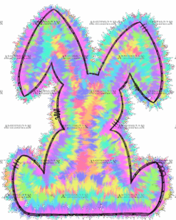 Rabbit Pink Splash DTF Transfer