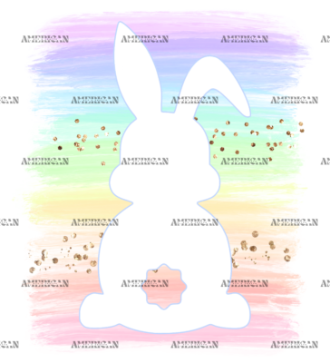 Rainbow Shade Bunny DTF Transfer