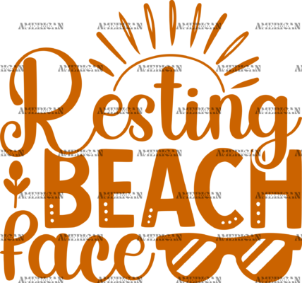 Resting Beach Face-1  DTF Transfer