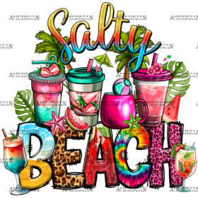 Salty Beach Drinks DTF Transfer