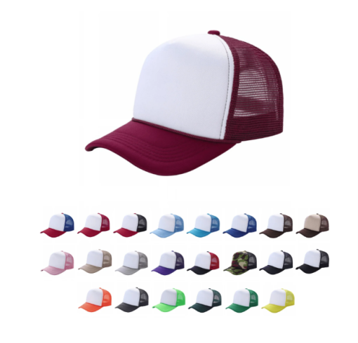 Trucker Cap Polyester Foam Front 5 Panel (Pack of 12)