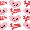 Smiley Heart Love UV DTF Transfer