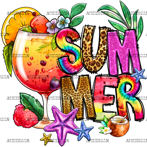 Summer Cocktail DTF Transfer