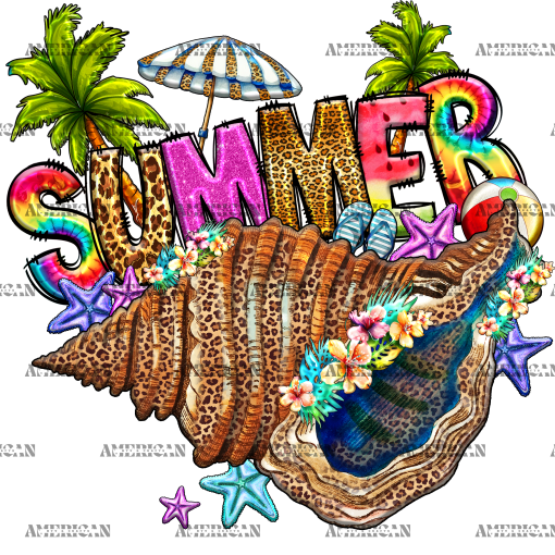 Summer Shell DTF Transfer