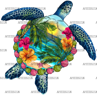 Summer Turtle DTF Transfer