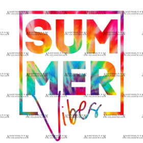 Summer Vibes Tiedye DTF Transfer