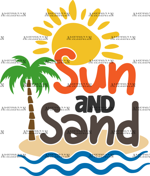 Sun And Sand DTF Transfer