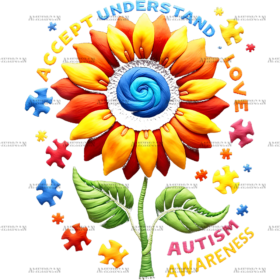 Sunflower Autism Awareness-1 DTF Transfer