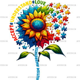 Sunflower Autism Awareness-2 DTF Transfer