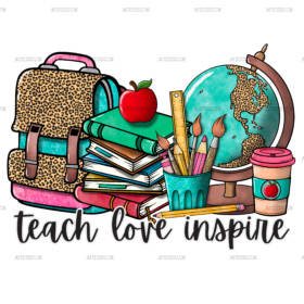 Teach Love Lnspire Leopard DTF Transfer