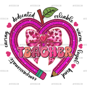 Teacher Bow DTF Transfer