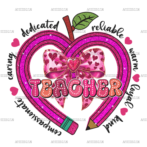 Teacher Bow DTF Transfer