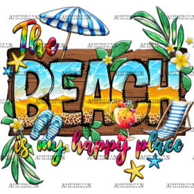 The Beach Is My Happy Place-1 DTF Transfer