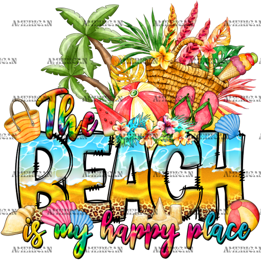 The Beach Is My Happy Place Games DTF Transfer