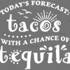 Todays Forecast- Tacos With A Chance Of Tequila DTF Transfer