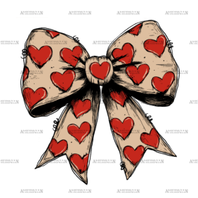 Valentine Bow-2 DTF Transfer