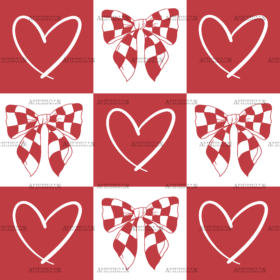 Valentine Bows-2 DTF Transfer