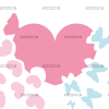 Valentines Day Heart And Butterfly UV DTF Transfer