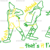 Walking Away Grinch Outline UV DTF Transfer