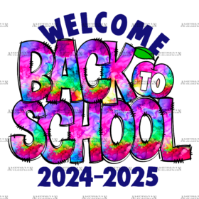 Welcome Back To School Tie-dye-2 DTF Transfer