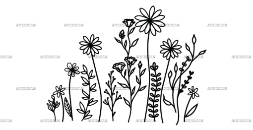 Wild Flowers-1 UV DTF Transfer