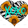 Xoxo Heart Sunflowers DTF Transfer