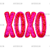 Xoxo Red Pink DTF Transfer