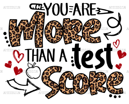 You Are More Than A Test Score Black DTF Transfer