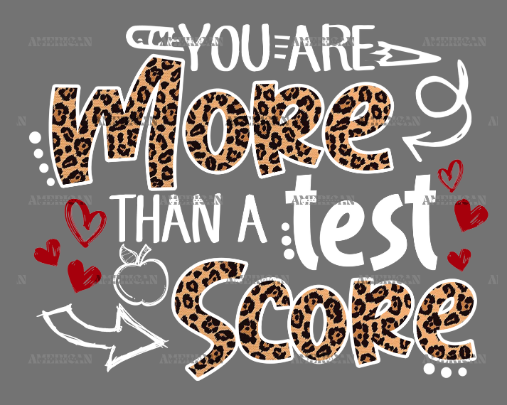 You Are More Than A Test Score White DTF Transfer
