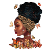 Afro Black Girl-2 DTF Transfer
