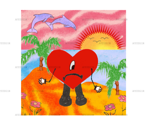 Bad Bunny Art Dtf Transfer