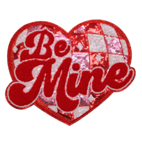 Be Mine Disco Heart Patch (Large/Sequin)