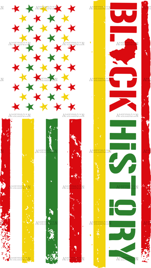 Black History Flag DTF Transfer
