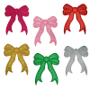 Side Bow Glitter Patch (Medium/Embroidery)